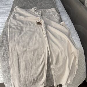 American Eagle Cream Wide-Leg Jeans Sz 20